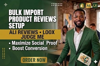 setup bulk import product reviews to shopify store via ali reviews loox judge me