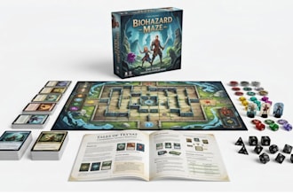 do professional board game design rule book layout and box art