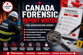 canada forensic report writer fire investigation expert