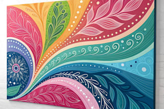make colorful abstract art for home and office decor