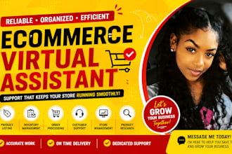 ecommerce virtual assistant for shopify woocomerce wix wordpress amazon ebay