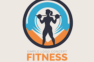 create modern fitness logo design for your brand