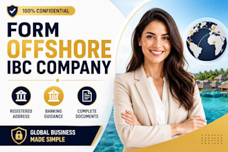 form offshore ibc company with registered address and banking guidance