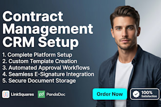 setup crm contract management software via linksquares pandadoc sirion