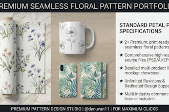 create seamless floral pattern design