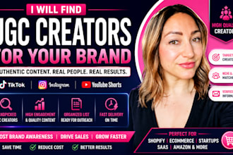 find ugc creators for tiktok ads and influencer marketing campaigns