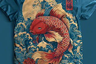 a japanese t shirt illustration