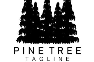 design elegant and powerful trees logo with custom concept