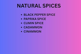 be making natural spices