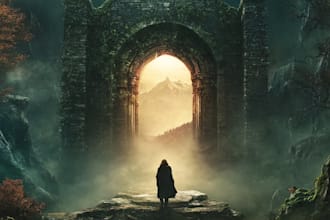 create cinematic novel cover illustration for authors