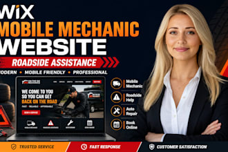 build wix mobile mechanic website roadside assistance website