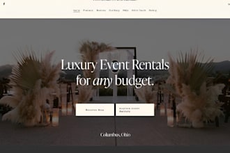 wordpress photo booth party rental website, event rental wix photography website