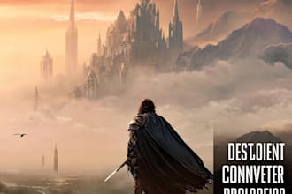 design epic cinematic cover art for amazon kdp books
