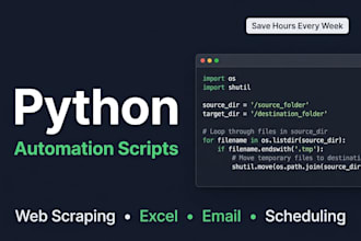 write a python automation script to save you hours every week