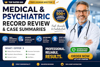 review medical records and provide a comprehensive opinion report