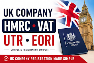 register your UK company with hmrc vat utr and eori