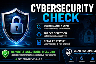 do cybersecurity analysis, vulnerability scan, and threat detection