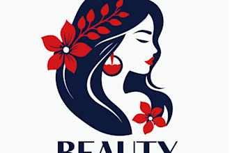 create modern beauty and makeup logo design