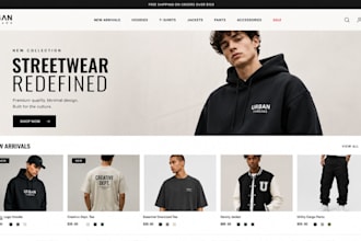 build shopify fashion store for clothing, apparel brand and dropshipping