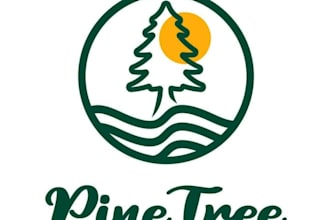 custom tree logo design for organic, green, or natural