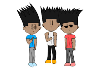 draw custom minimalist cartoon characters and webcomic art