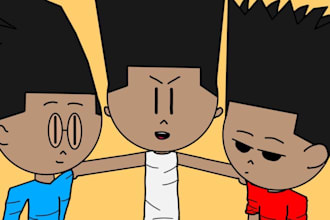 draw custom minimalist cartoon characters and webcomic art