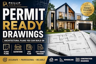 create permit ready architectural floor plans and drawings