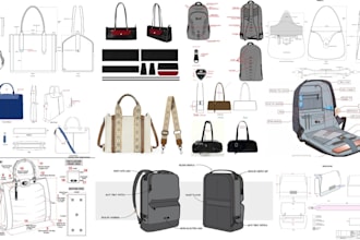 design professional handbag backpack duffle bag wallets, luggage and tech pack