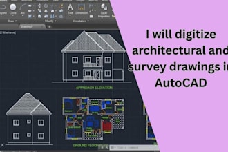 digitize architectural and survey drawings in autocad