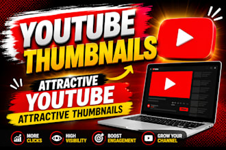 create attractive and costum youtube thubmnails