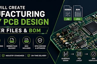 create manufacturing ready pcb design gerber files and bom
