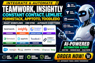 integrate teamwork insightly constant contact lemlist formstack apptoto toodledo