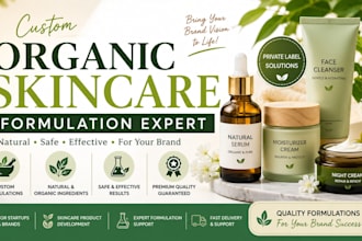 create custom organic skincare formulation for your brand