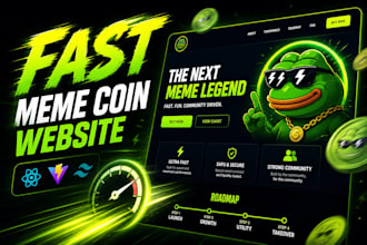 build fast modern meme coin website with react vite