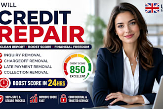 do credit repair late payment  inquiry removal charge off  boost score in 24hrs