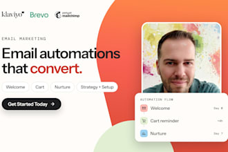 set up klaviyo, brevo, mailchimp flows for e commerce email marketing