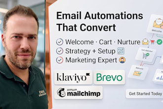 set up klaviyo, brevo, mailchimp flows for e commerce email marketing