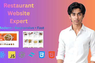 build a modern restaurant or food ordering website