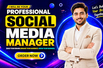 be your social media manager and social media marketing content creator