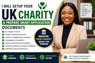 setup your UK charity and prepare grant application documents
