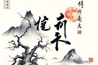 write amazing japanese or chinese calligraphy for any uses