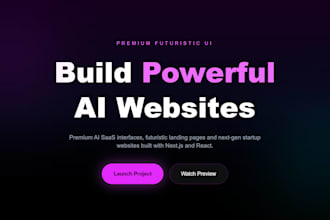 build a premium modern startup website in nextjs
