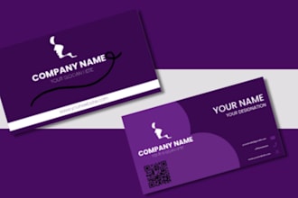 design a modern professional business card with qr code