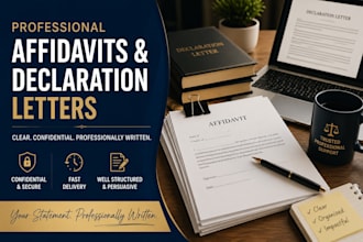 write professional affidavits and declaration letters today