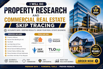 do property research and commercial real estate skip tracing