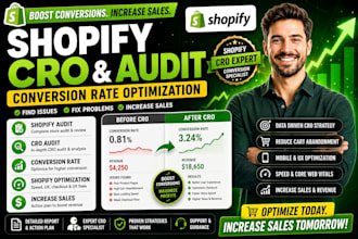 do shopify cro, shopify audit, cro audit and increase sales