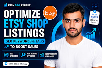 optimize your etsy shop listings with SEO keywords and tags to boost sales