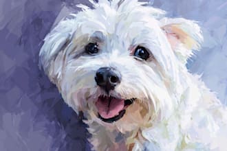 draw your cute pet into disney cartoon portrait style