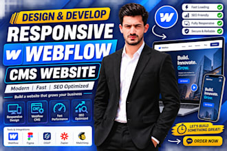 design and develop a responsive webflow cms website