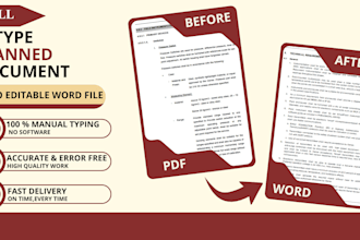 manually type scanned PDF into word with formatting
